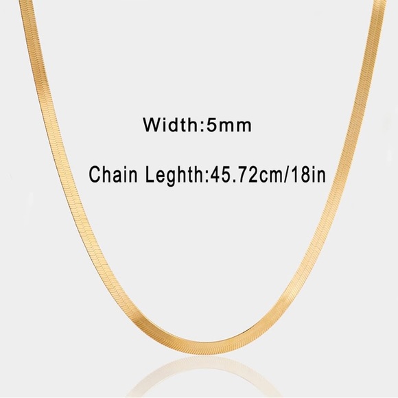 14K Gold/Silver Plated Snake Chain Necklace - Picture 2 of 5